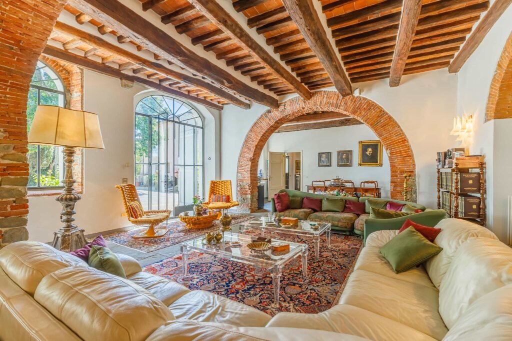 Tuscan villa near Lucca once owned by Napoleon’s sister hits the market with grand interiors, olive groves, pools, orangery, private chapel and rich historic charm.